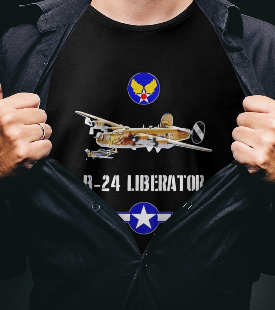 B 24 Liberator Wings Of War Air Force Tactical Escort T-Shirt