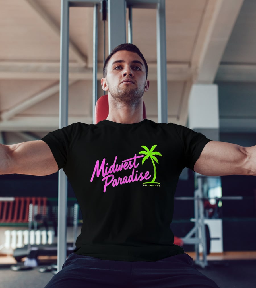 Midwest Paradise Cleveland Ohio Palm Tree T-Shirt