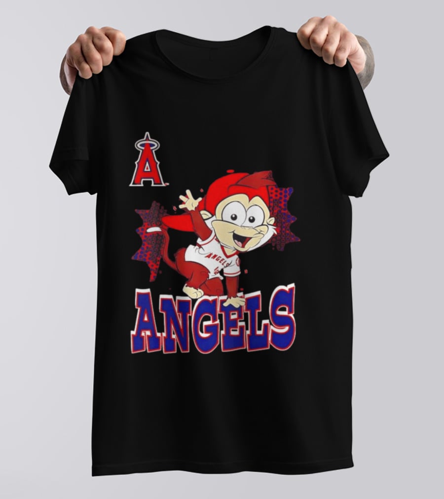 LAA Angels Rally Monkey Waving Hand Classic Sports Fan T-Shirt