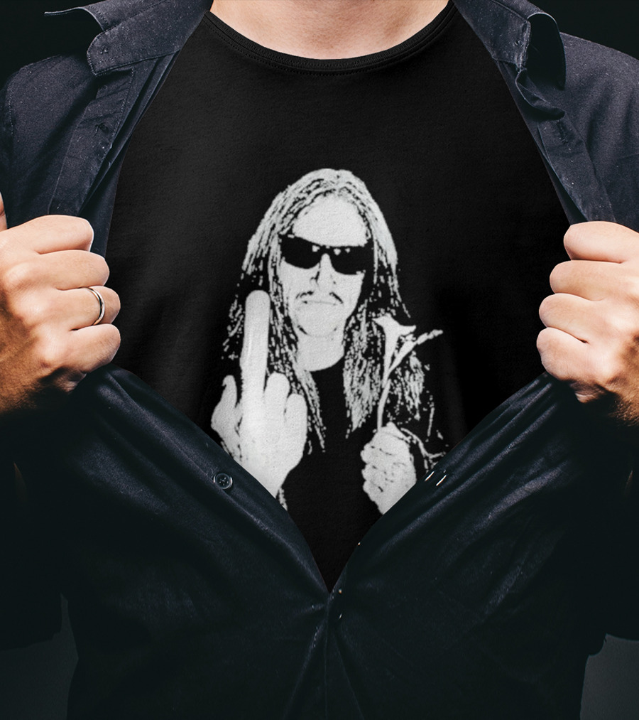 Lemmy Kilmister Middle Finger Flower Motorhead T-Shirt