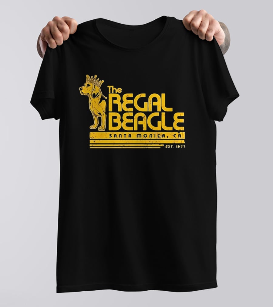 The Regal Beagle Santa Monica CA Est 1977 Crowned Dog T-Shirt