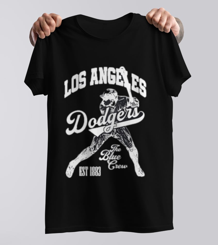 Los Angeles Dodgers The Blue Crew Est 1883 Baseball Player T-Shirt