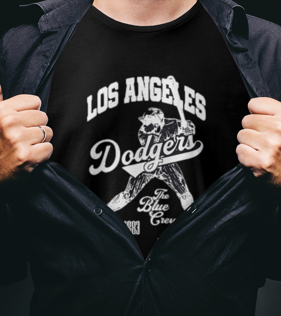 Los Angeles Dodgers The Blue Crew Est 1883 Baseball Player T-Shirt