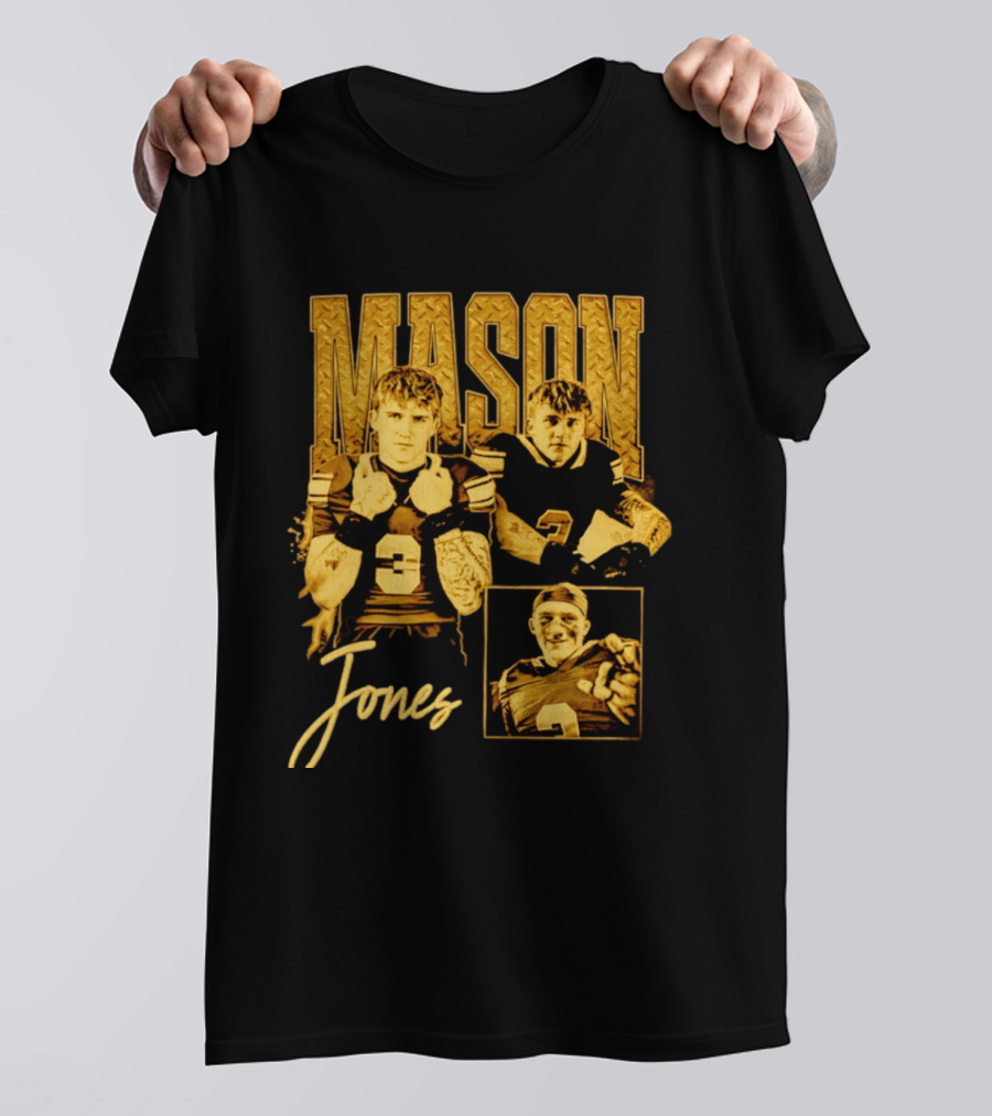Mason Jones Football Athlete Sports Number 3 Enthusiast Collection T-Shirt