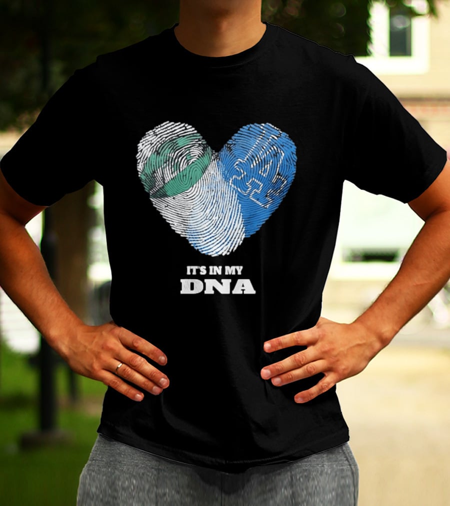 Los Angeles Dodgers It's In My DNA Fingerprint Heart T-Shirt