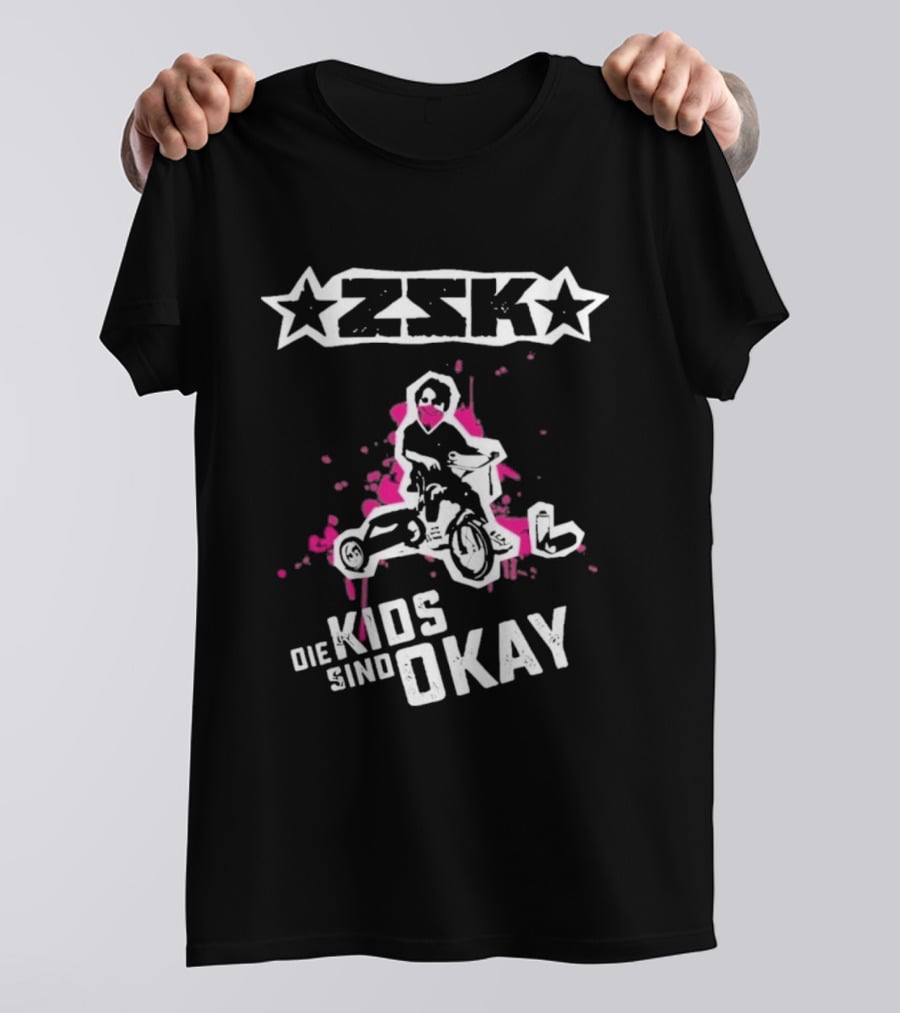 ZSK Die Kids Sind Okay Star Design Pink Splash T-Shirt