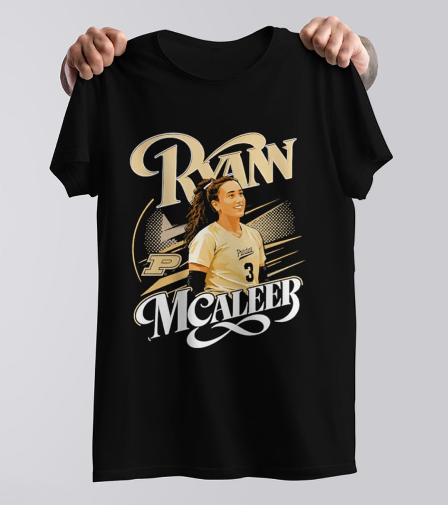 Ryan McAleer Purdue Number 3 NCAA College Athletics T-Shirt