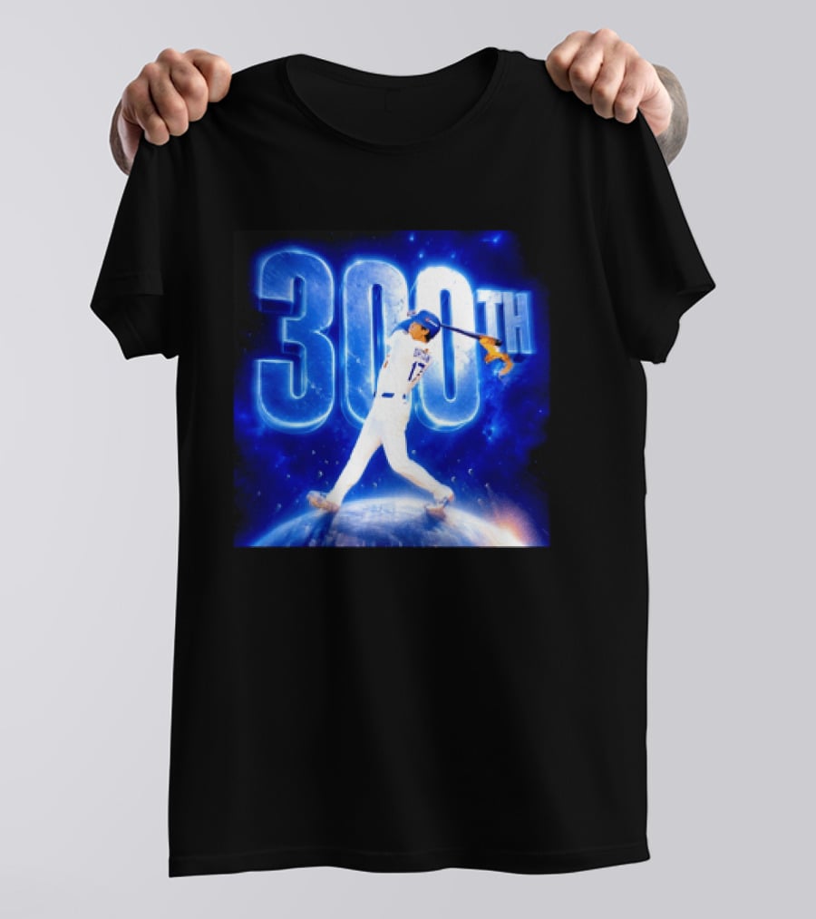 Shohei Ohtani 300th Home Run 17 Power Swing Los Angeles Dodgers T-Shirt