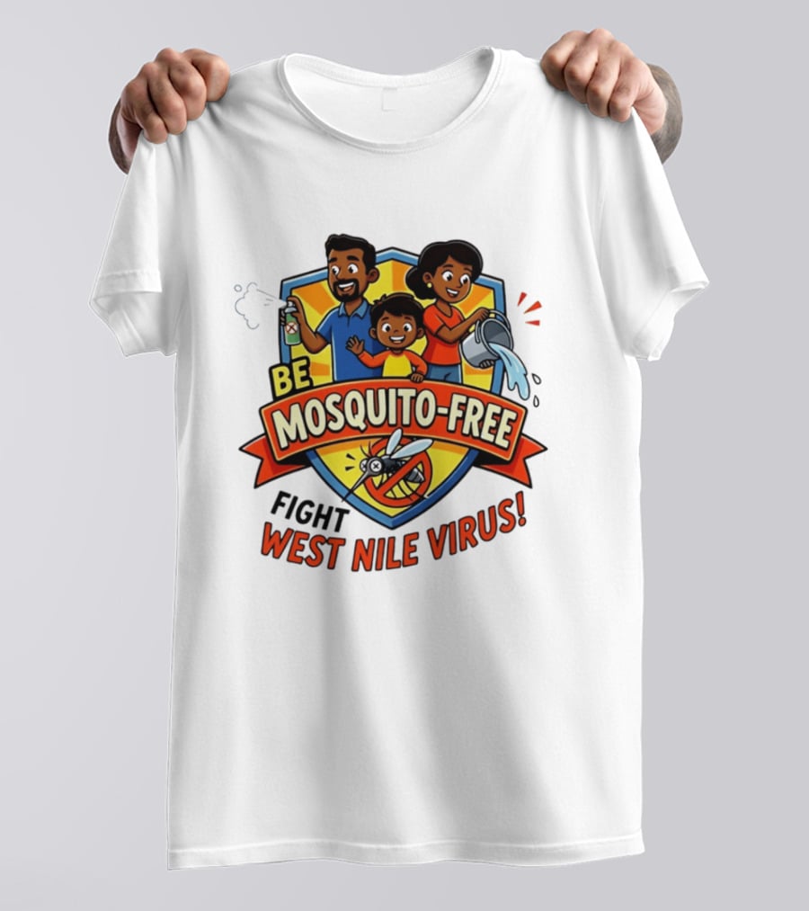 Be Mosquito Free Fight West Nile Virus Family Awareness T-Shirt