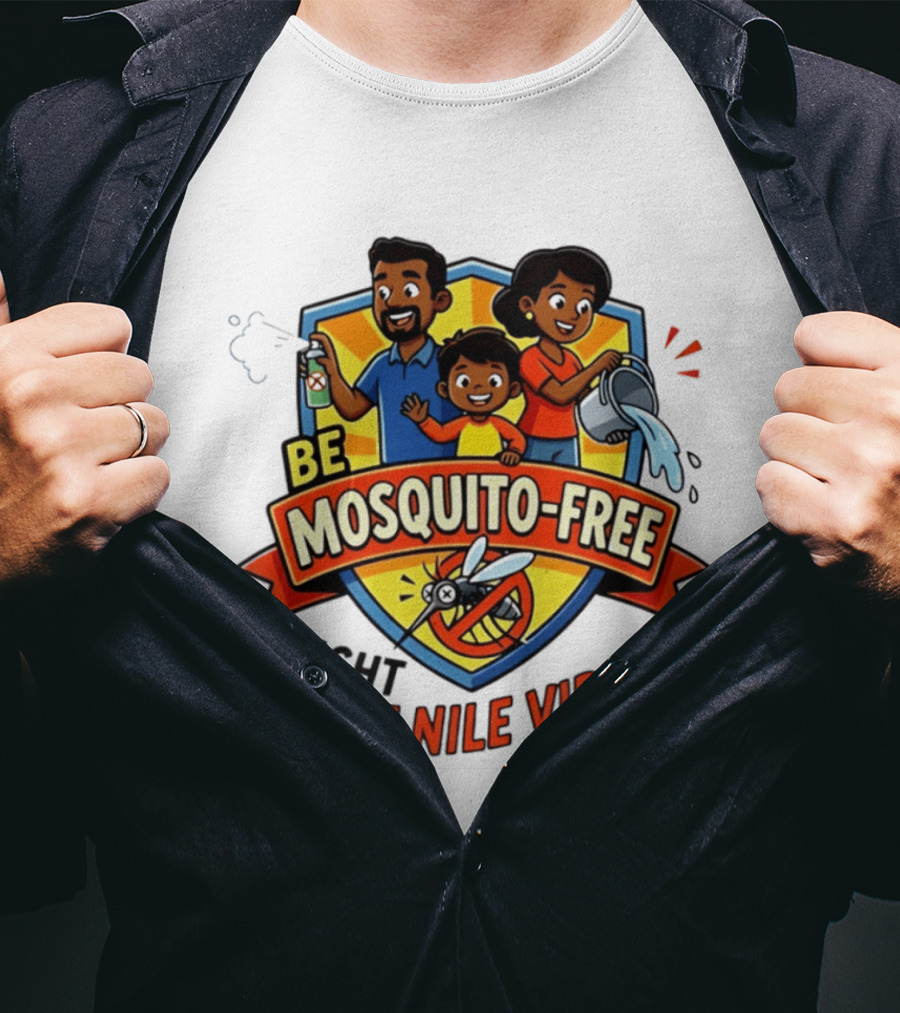 Be Mosquito Free Fight West Nile Virus Family Awareness T-Shirt