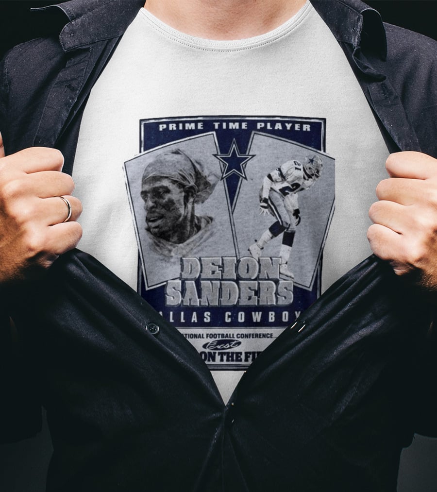 Prime Time Player Deion Sanders Dallas Cowboys Live On The Field T-Shirt