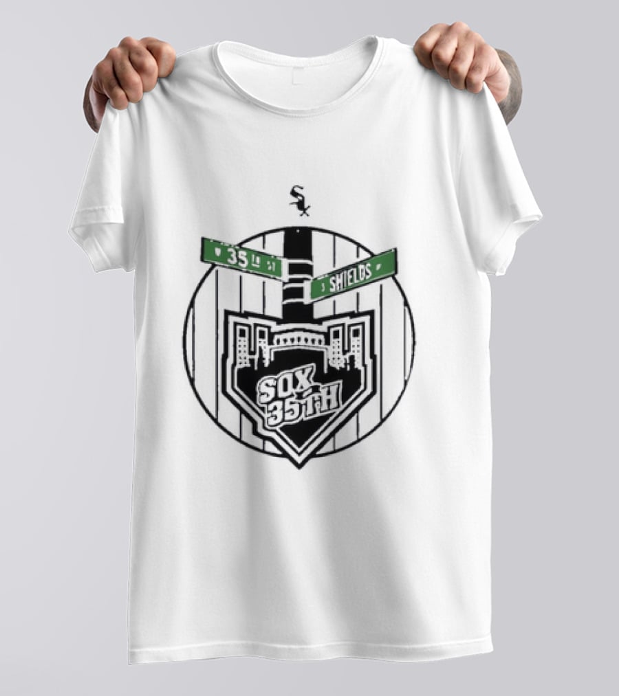 Chicago White Sox 35th Street Shield Iconic Baseball Team T-Shirt