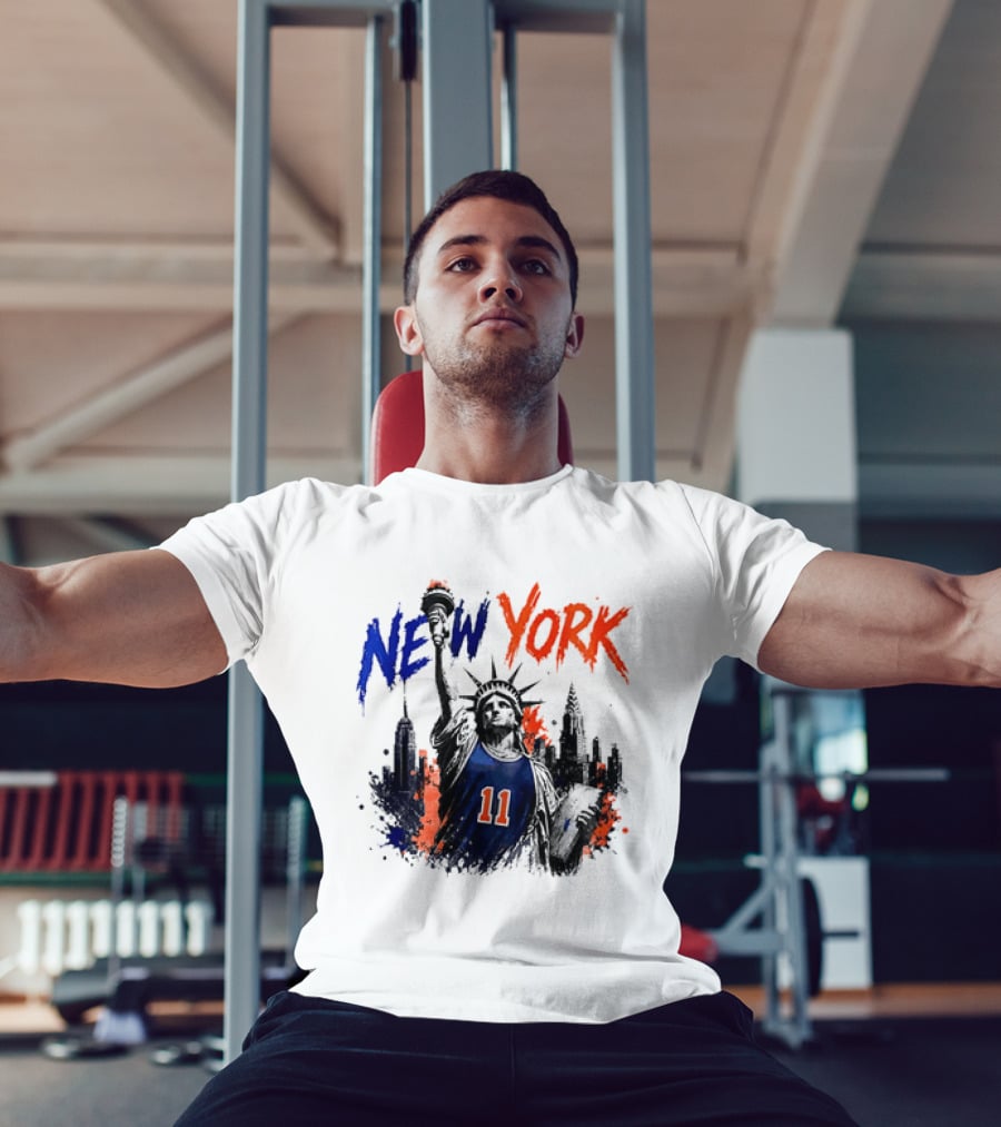 New York Statue Of Liberty Knicks Jersey City Skyline 11 T-Shirt