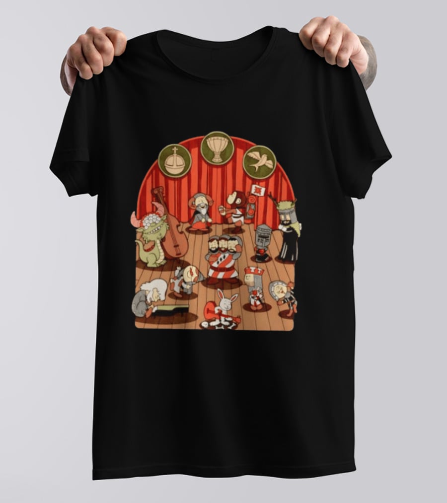 British Comedy Cartoon Characters Dancing On Stage T-Shirt