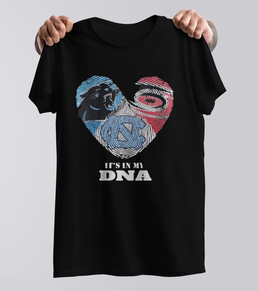 Carolina Panthers UNC Tar Heels Heart It's In My DNA T-Shirt