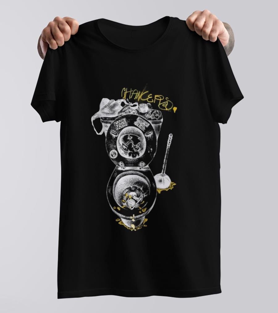 Chanceas Devil In Toilet With Camera Not On This Earth Plunger Scene T-Shirt