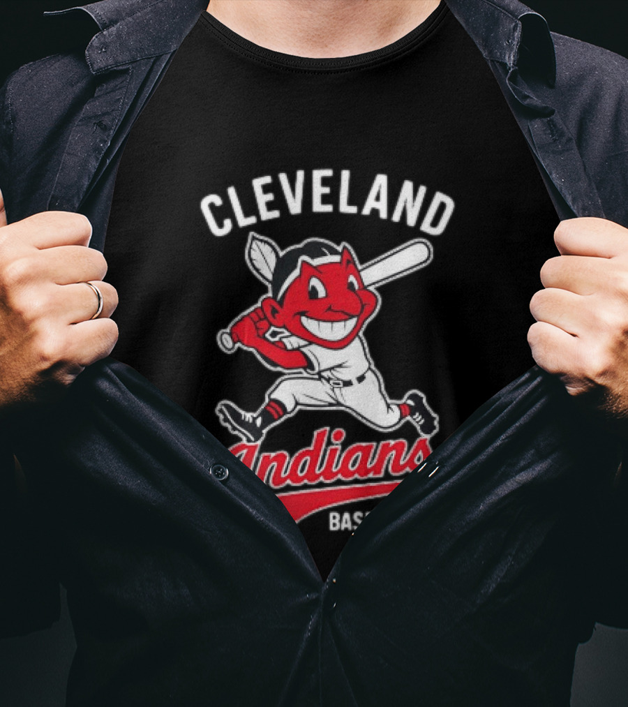 Cleveland Indians Baseball Chief Wahoo Cartoon Batter T-Shirt