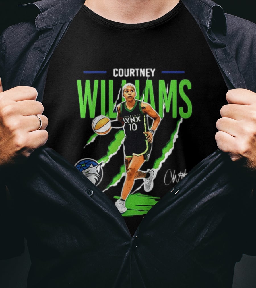 Courtney Williams Minnesota Lynx WNBA Basketball Player Number 10 Iconic Team T-Shirt