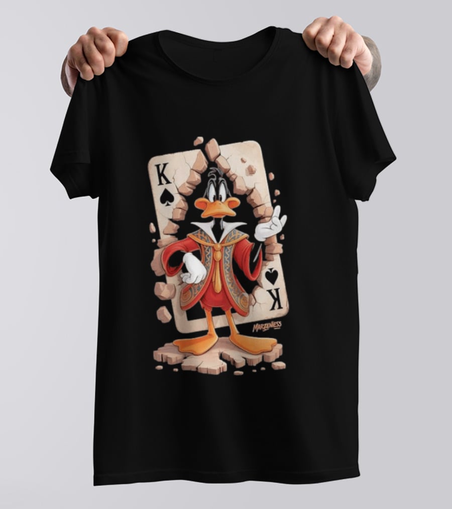 Daffy Duck King Of Spades K Playing Card Mazeness T-Shirt