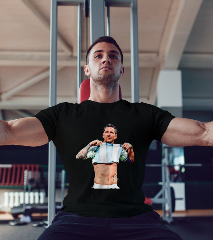 Lionel Messi Celebrates Argentina Soccer Triumph T-Shirt