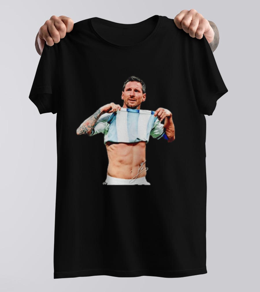 Lionel Messi Celebrates Argentina Soccer Triumph T-Shirt