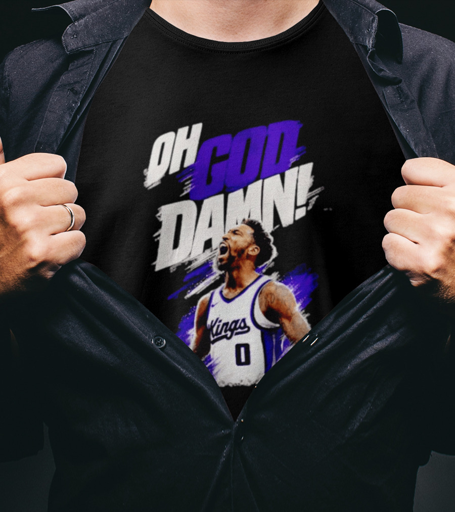 Malik Monk Oh God Damn Sacramento Kings 0 Jersey Celebration T-Shirt