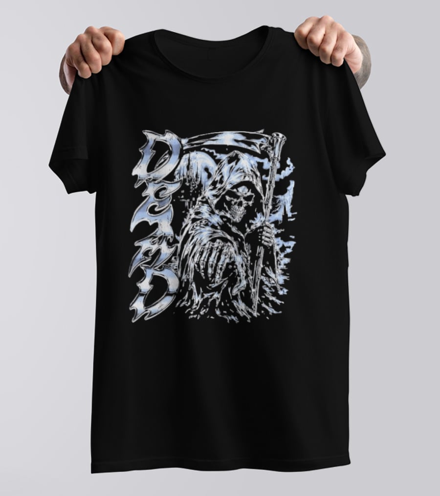 Dead Grim Reaper Gothic Storm Lightning T-Shirt