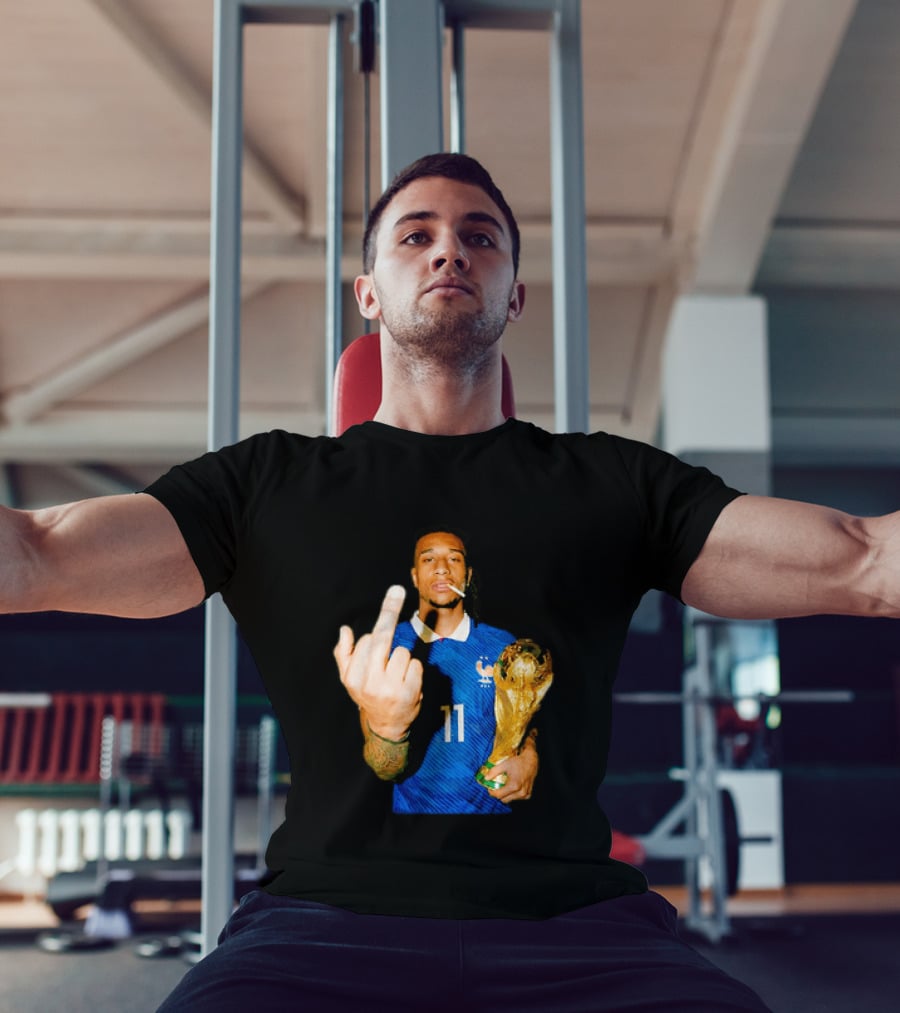 France National Team Number 11 Middle Finger Trophy Gesture T-Shirt