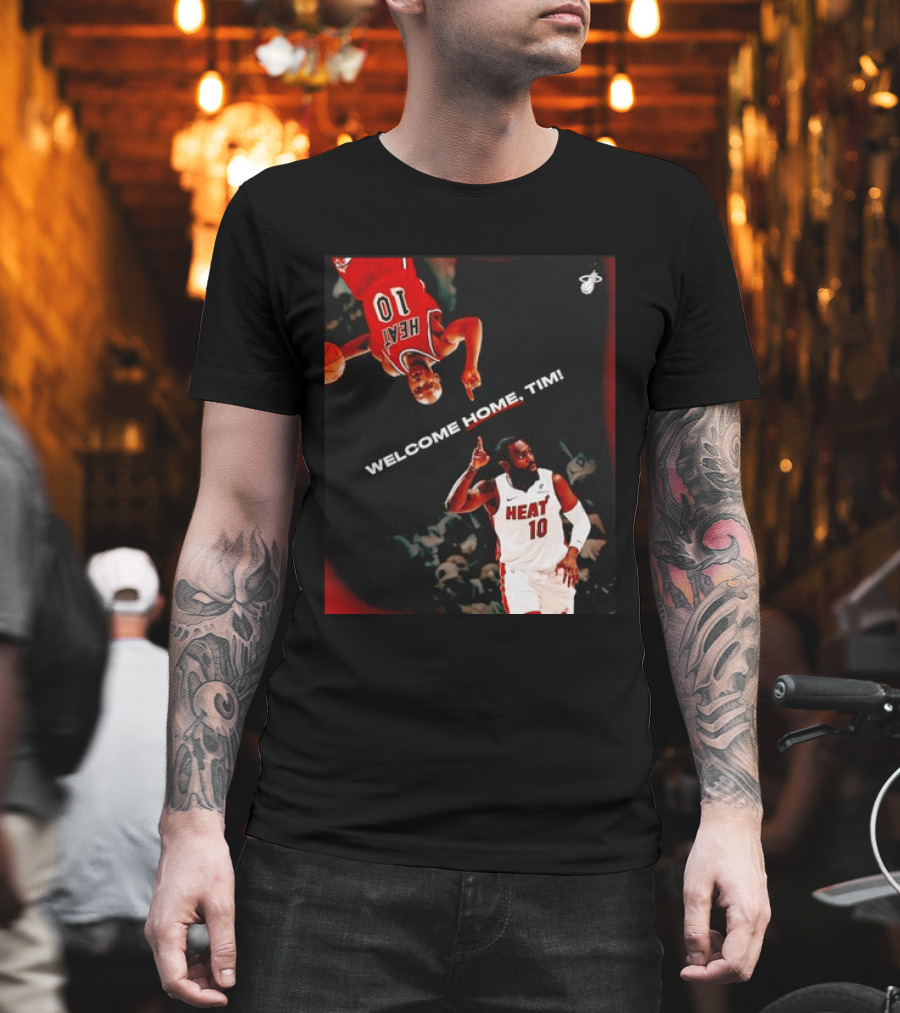 Tim Hardaway Miami Heat Welcome Home Timi 10 Basketball Legend T-Shirt