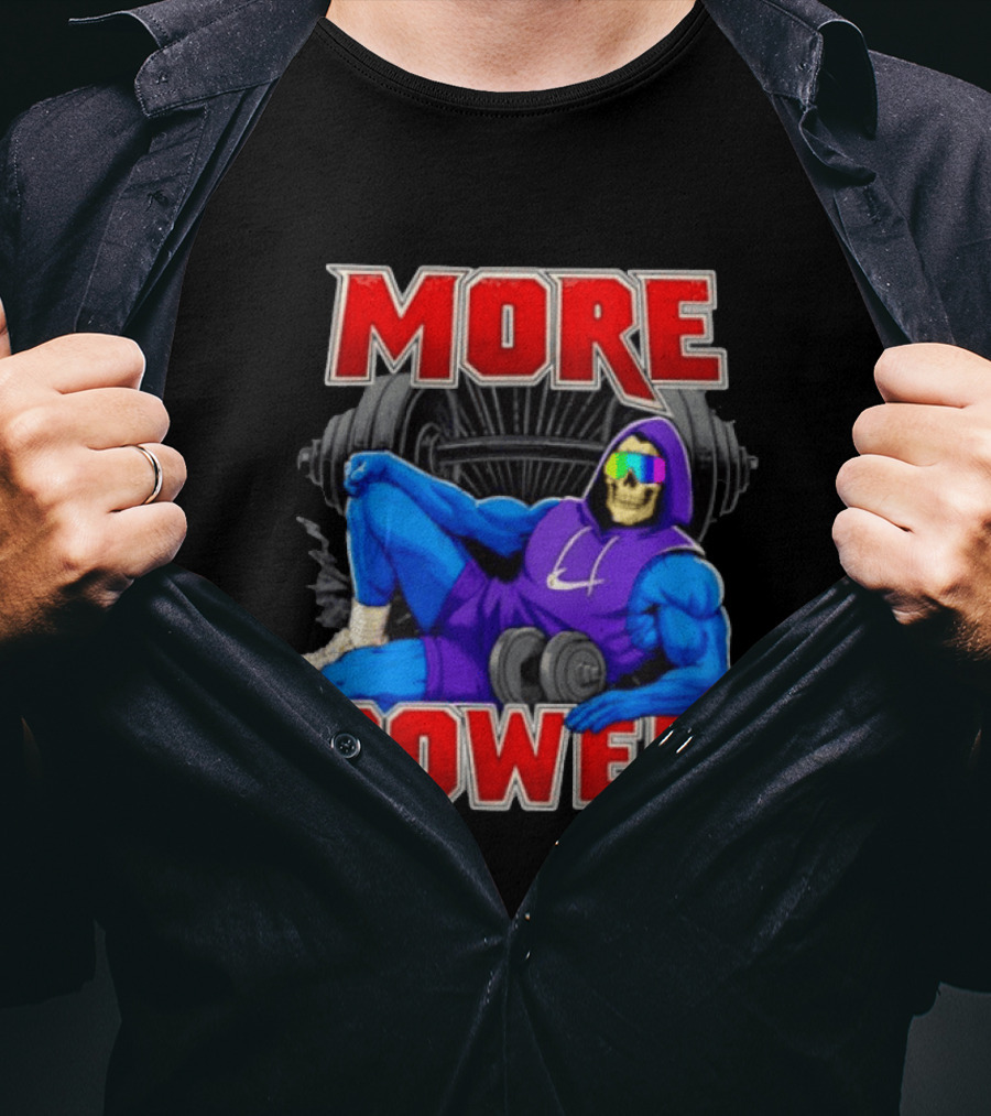 More Power Skeletor Masters Of The Universe Muscle Workout T-Shirt
