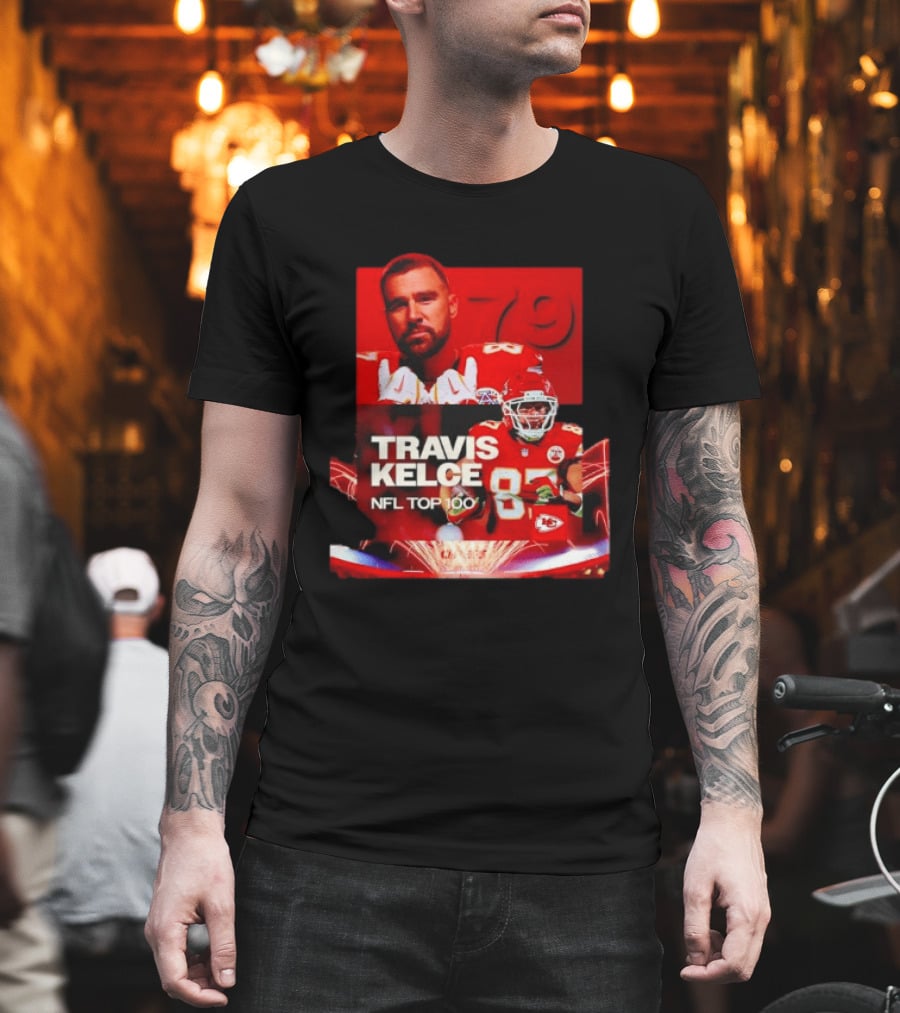 Travis Kelce Kansas City Chiefs NFL Top 100 87 T-Shirt