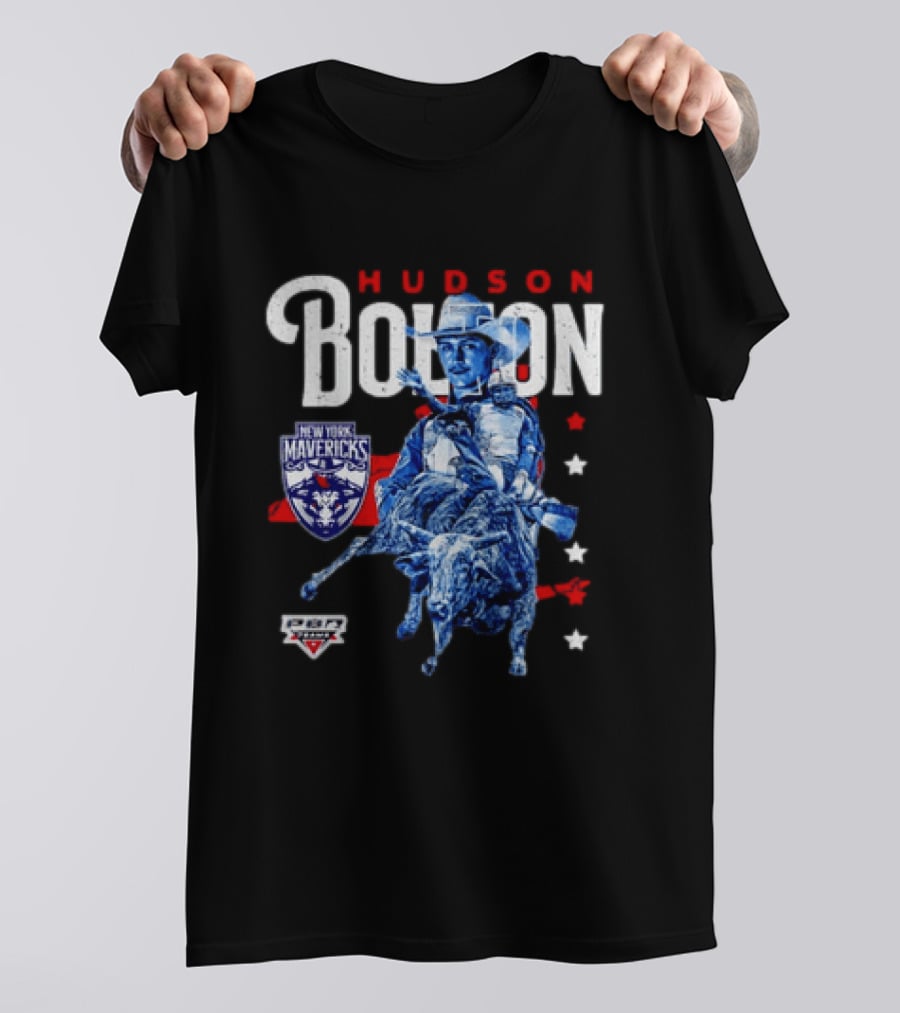 Hudson Bolton New York Mavericks PBR Teams Rodeo Champion T-Shirt