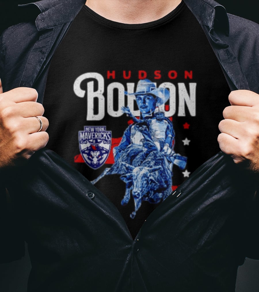 Hudson Bolton New York Mavericks PBR Teams Rodeo Champion T-Shirt