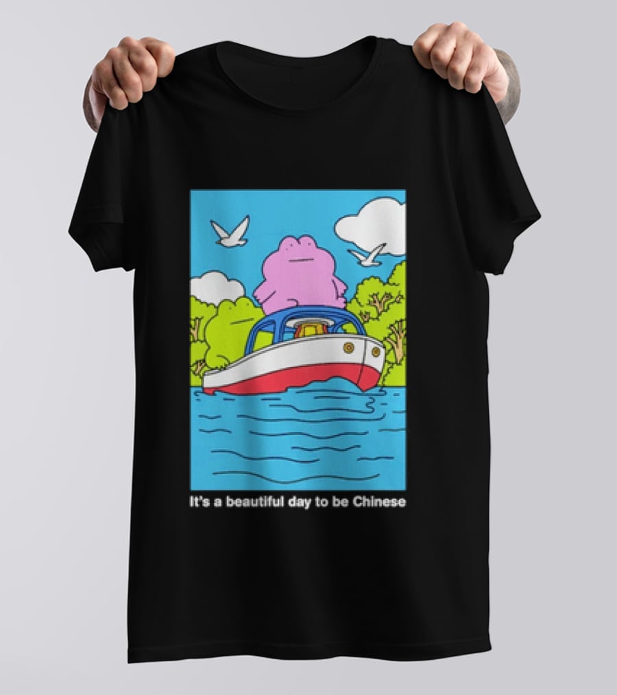 It's A Beautiful Day To Be Chinese Frog On A Boat T-Shirt