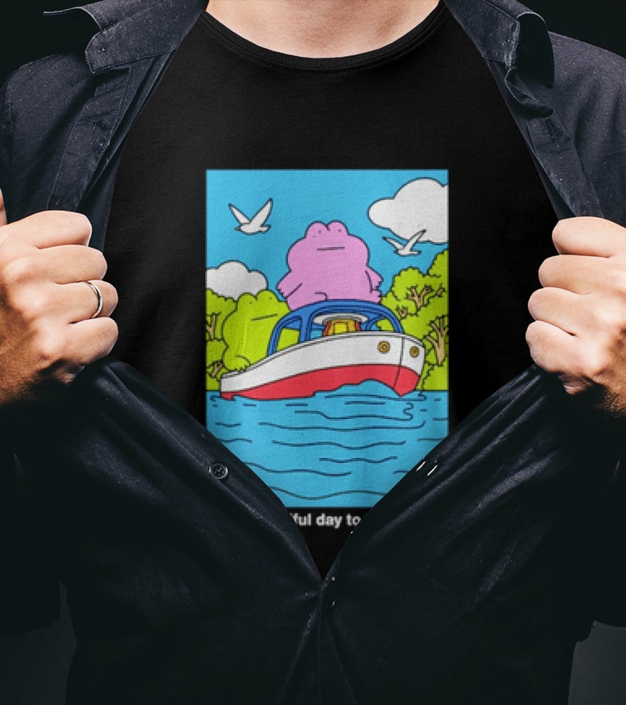 It's A Beautiful Day To Be Chinese Frog On A Boat T-Shirt
