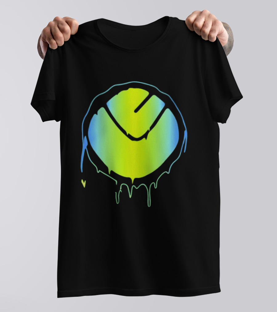 Vibrant Yellow Green Dripping T-Shirt