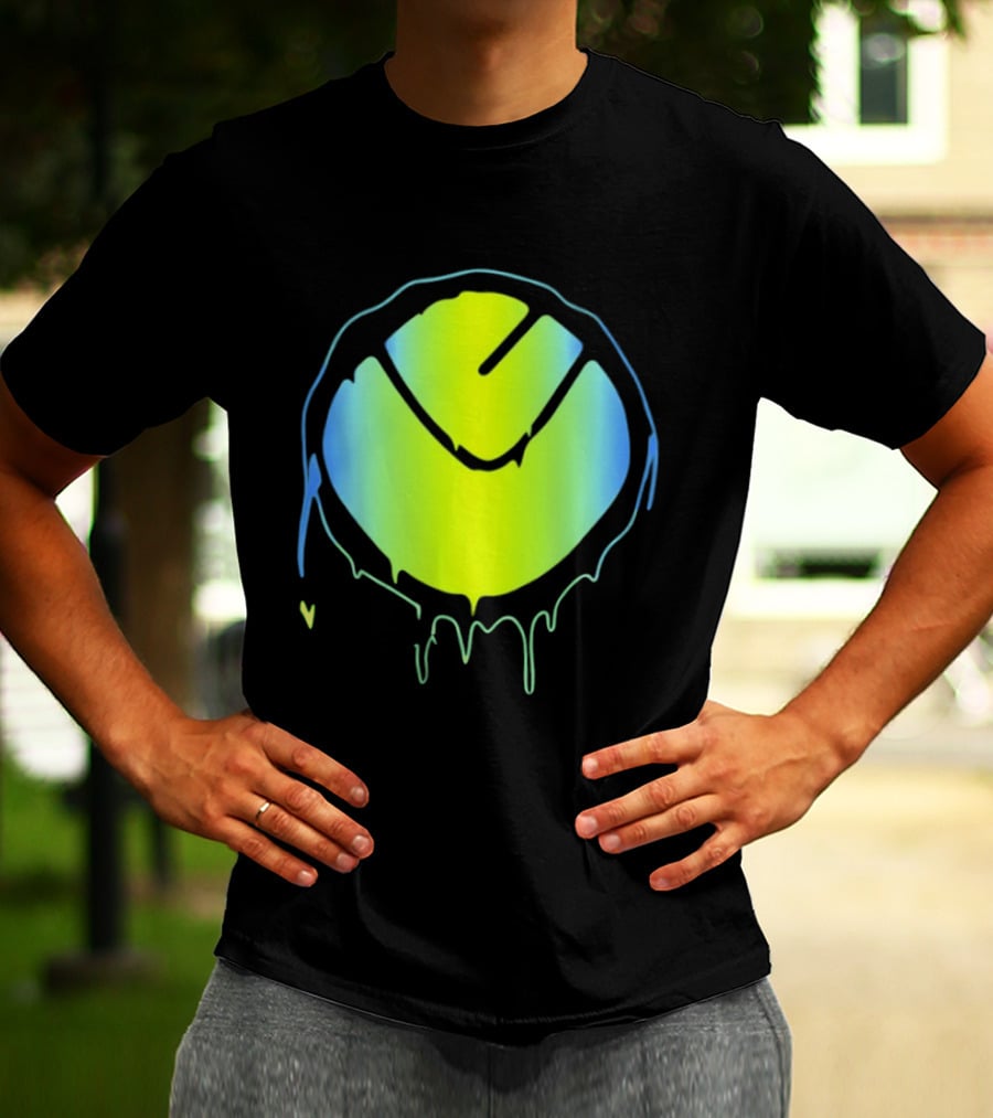 Vibrant Yellow Green Dripping T-Shirt