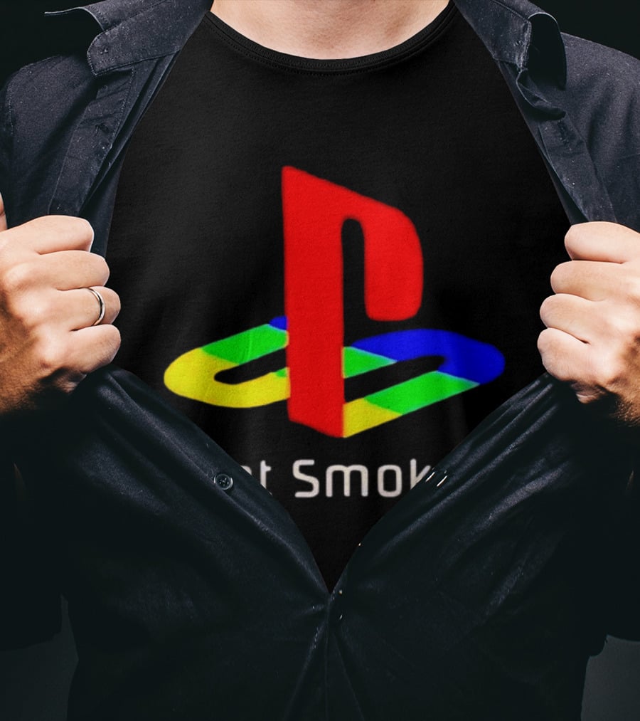 PlayStation Pot Smoker Iconic Colorful Gaming T-Shirt