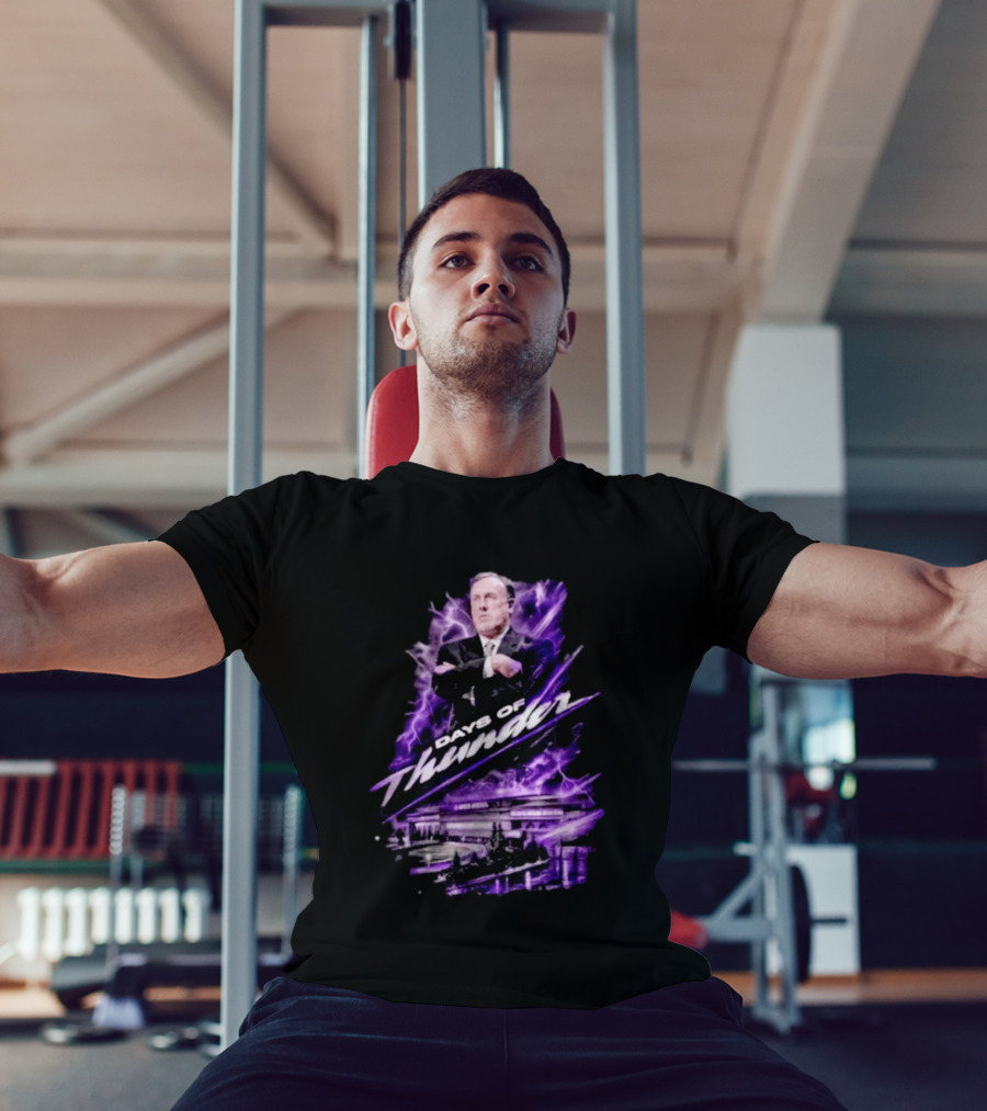 Rick Adelman Days Of Thunder Arco Arena Purple Lightning T-Shirt