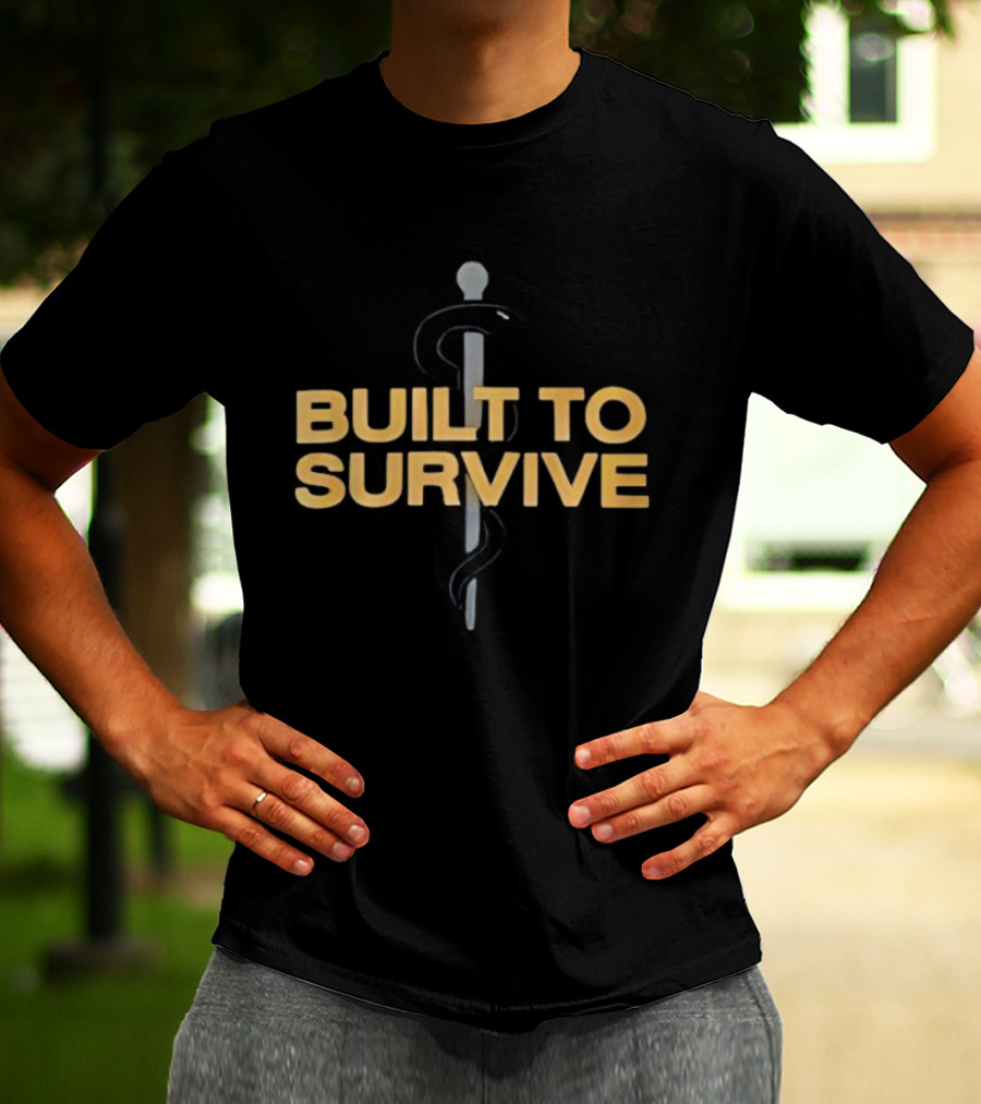 Built To Survive Rod Of Asclepius T-Shirt