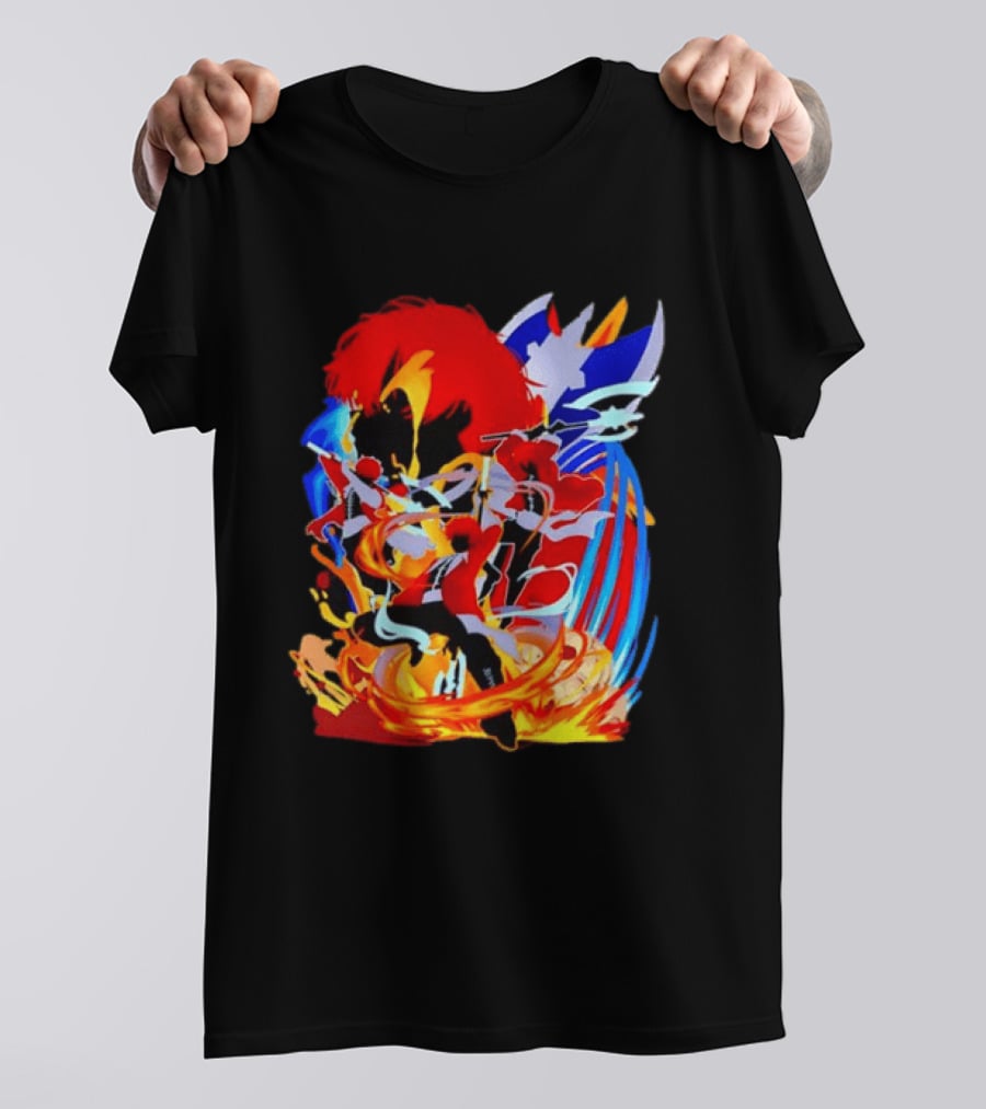 Stark Frieren Beyond Journey's End Anime Dynamic Colorful Scene T-Shirt