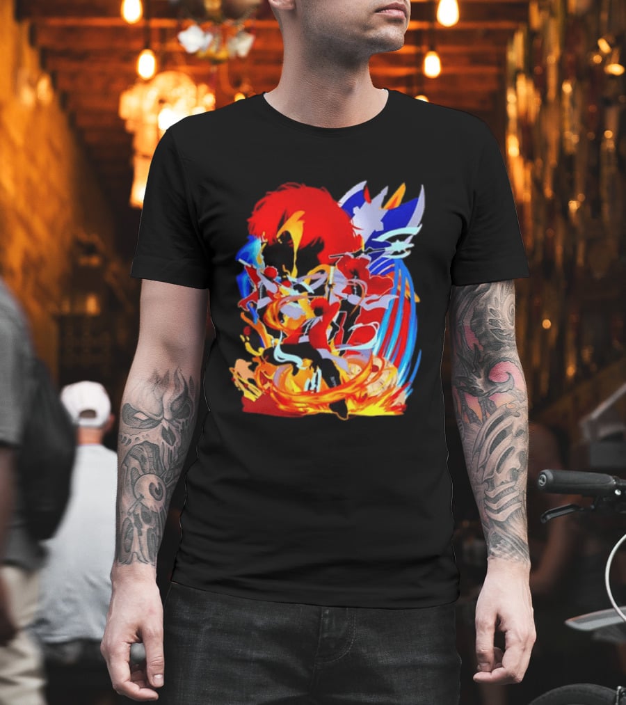 Stark Frieren Beyond Journey's End Anime Dynamic Colorful Scene T-Shirt