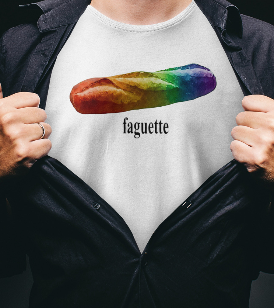 Baguette Rainbow Faguette LGBT Pride Colorful Bakery Equality T-Shirt