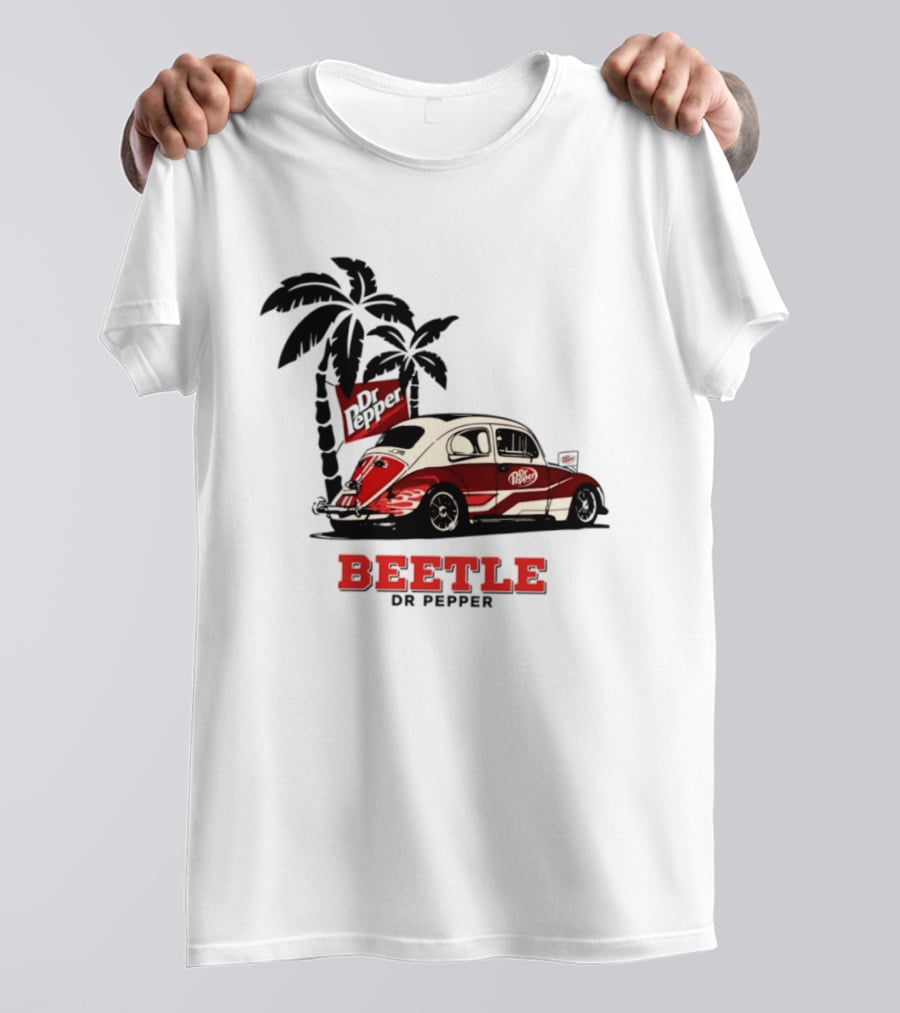 Beetle Dr Pepper Volkswagen Car With Palm Tree T-Shirt