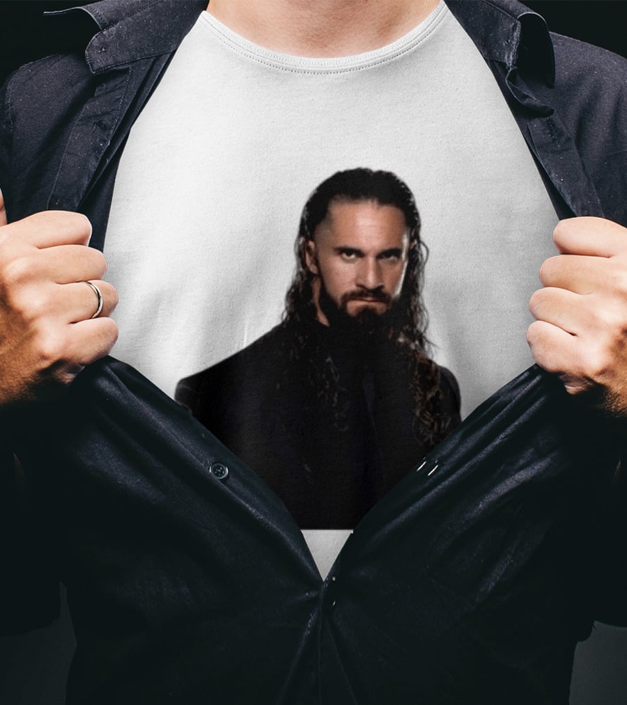 Seth Rollins Has A New Render Intense Gaze And Long Hair T-Shirt