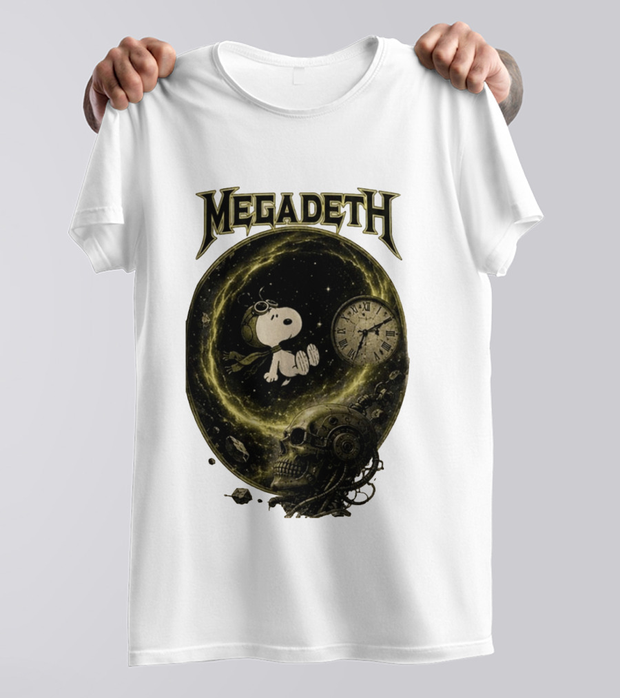 Snoopy Megadeth Countdown To Extinction Music Collaboration T-Shirt