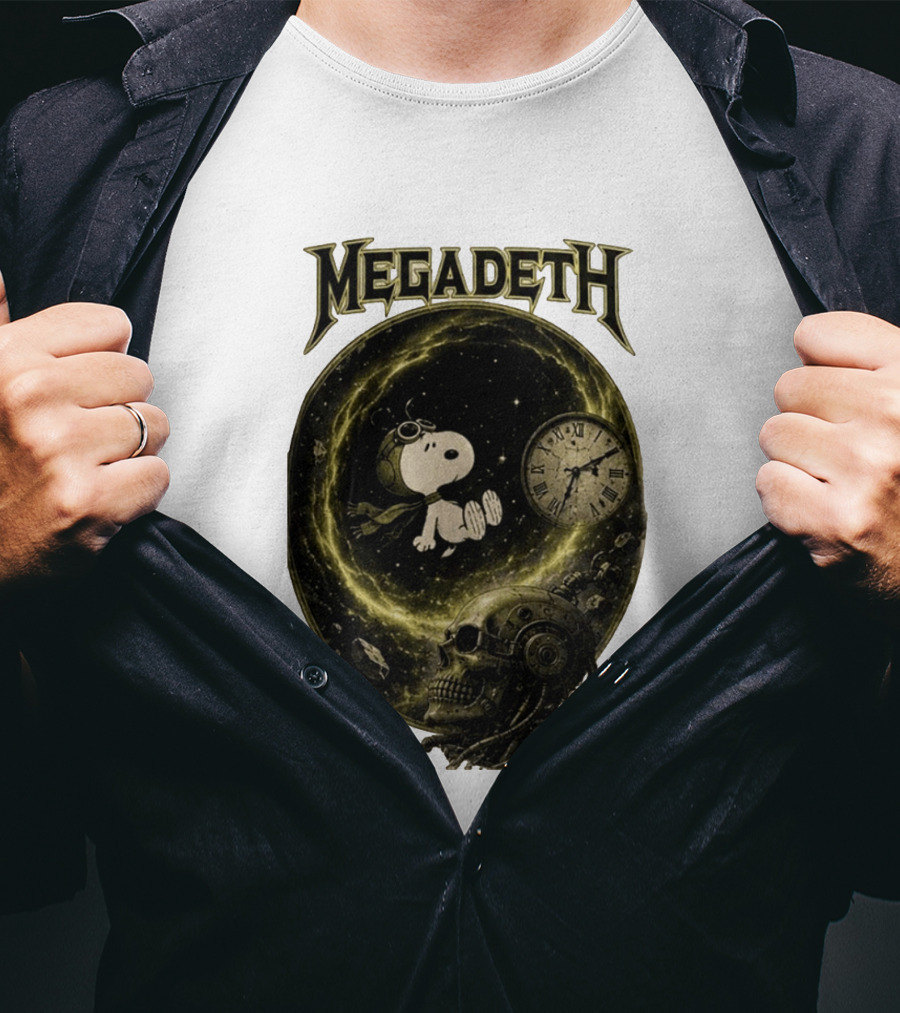 Snoopy Megadeth Countdown To Extinction Music Collaboration T-Shirt