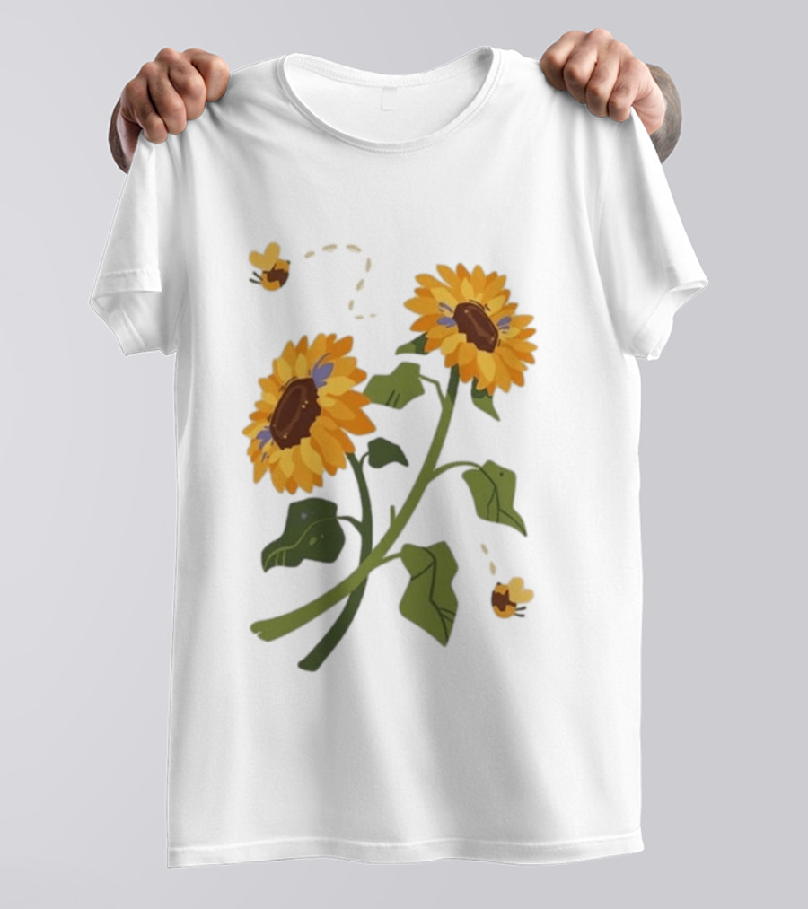Sunflower Good Times With Sunflowers Bees And Scar Suowers T-Shirt