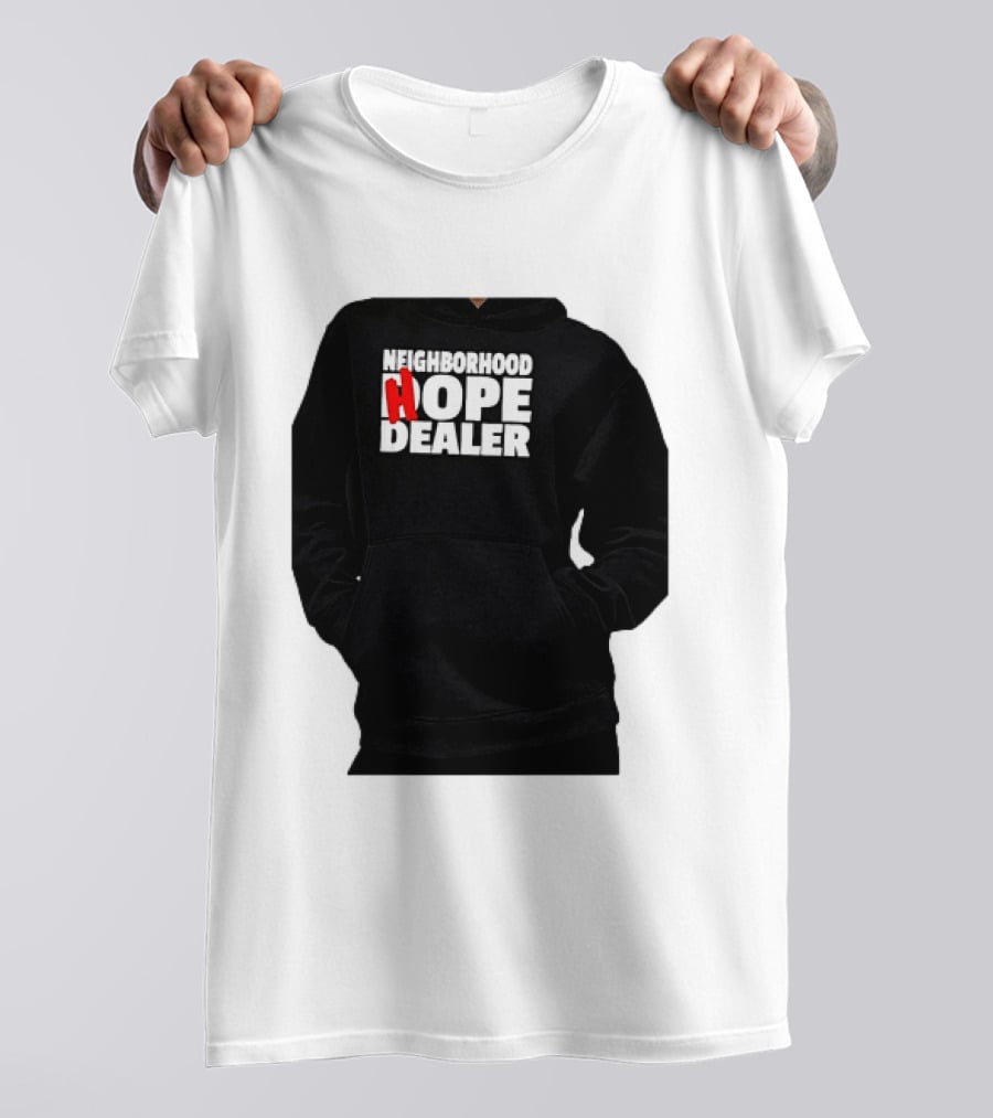 Neighborhood Hope Dealer Bold Red And White T-Shirt