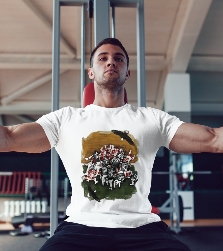 Philadelphia Eagles Tush Push Football Play Action With Team Players And Opponents T-Shirt